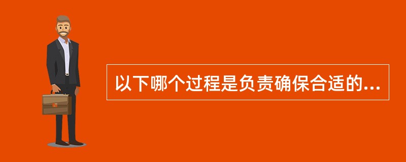 以下哪个过程是负责确保合适的测试?()