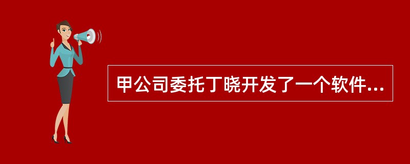 甲公司委托丁晓开发了一个软件，该软件的著作权()