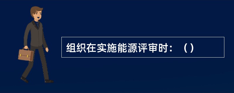 组织在实施能源评审时：（）