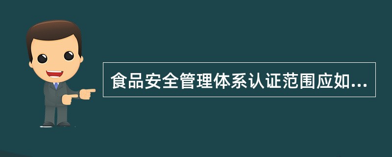 食品安全管理体系认证范围应如何确定