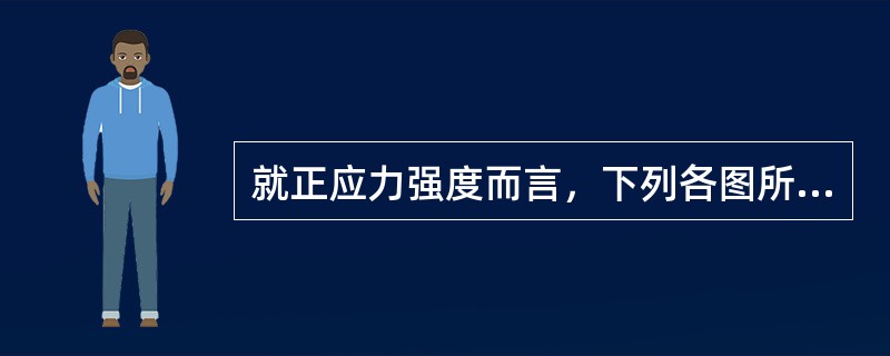 就正应力强度而言，下列各图所示的梁，哪种加载方式最好？()