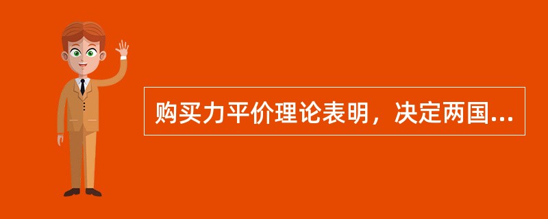 购买力平价理论表明，决定两国货币汇率的因素是()。