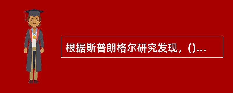 根据斯普朗格尔研究发现，()的最明显的价值观是宗教。