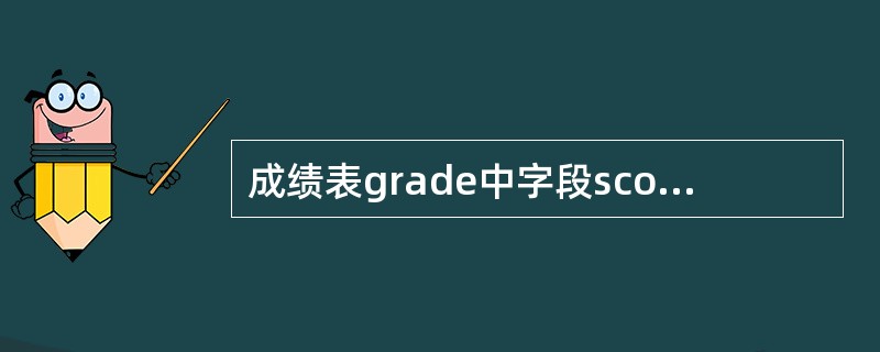 成绩表grade中字段score代表分数，以下()语句返回成绩表中的最低分。