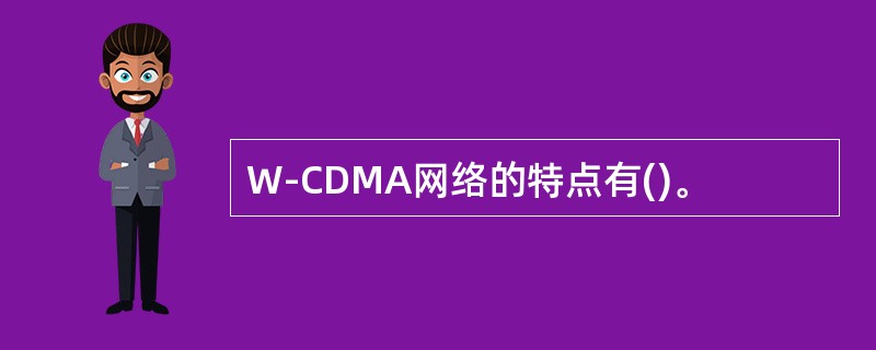W-CDMA网络的特点有()。