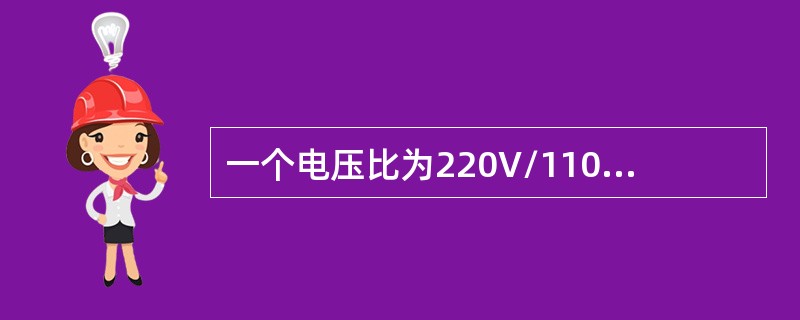 一个电压比为220V/110V的降压变压器，如果次级线圈接上55Ω的负载，则初级输入电阻应为220Ω。()