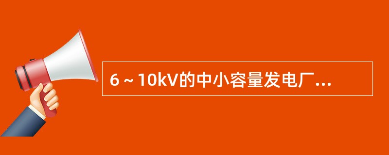 6～10kV的中小容量发电厂中通常采用的接线方式是()