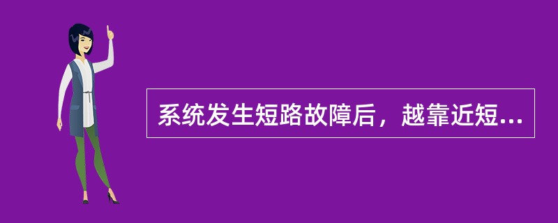 系统发生短路故障后，越靠近短路点，电压()。