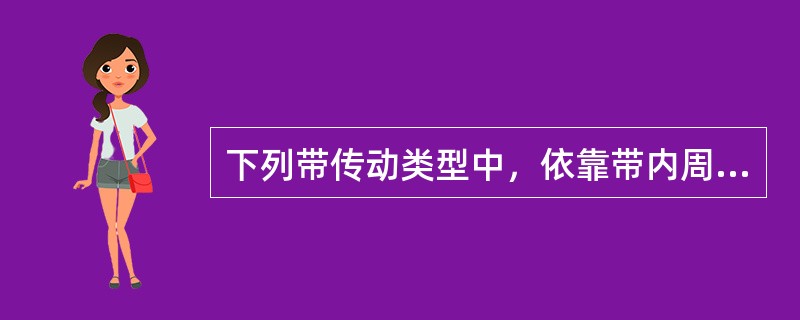 下列带传动类型中，依靠带内周的等距横向齿与带轮相应齿槽间的啮合来传递运动和动力的是()。