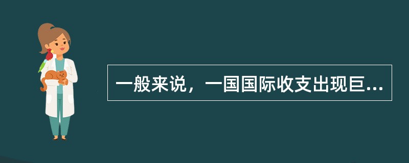 一般来说，一国国际收支出现巨额顺差会使其()。