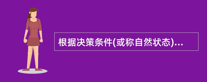 根据决策条件(或称自然状态)的可控程度，决策可以分为()。