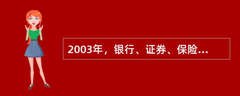 2003年，银行、证券、保险--中国金融业“分业经营，分业监管”的框架最终完成，其标志是()。