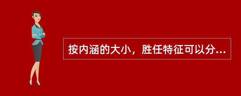 按内涵的大小，胜任特征可以分为()。