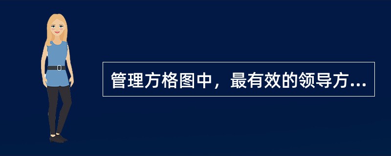 管理方格图中，最有效的领导方式有()。