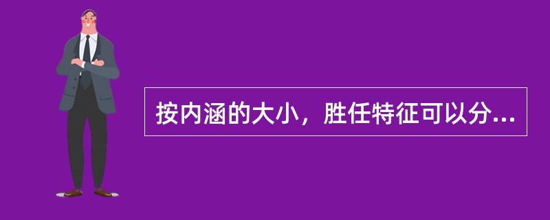 按内涵的大小，胜任特征可以分为()。