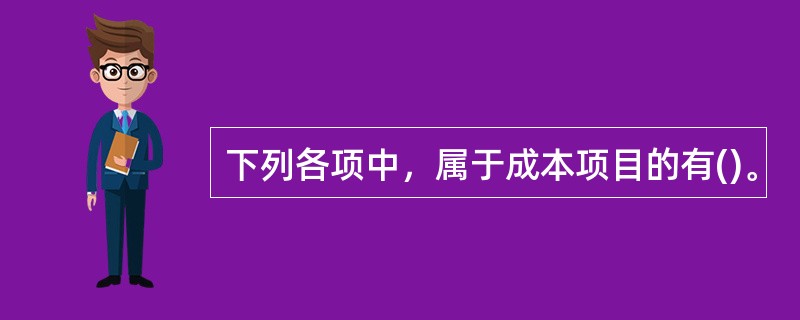 下列各项中，属于成本项目的有()。