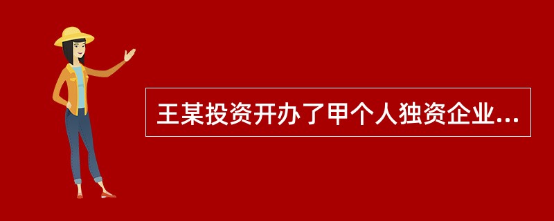 王某投资开办了甲个人独资企业，聘请张某担任企业的总经理。王某与张某约定凡涉及企业重大经营问题，必须由王某决定。由于王某决策失误，甲企业出现严重亏损，对债权人乙公司的负债达10万元。根据以上情况，回答下