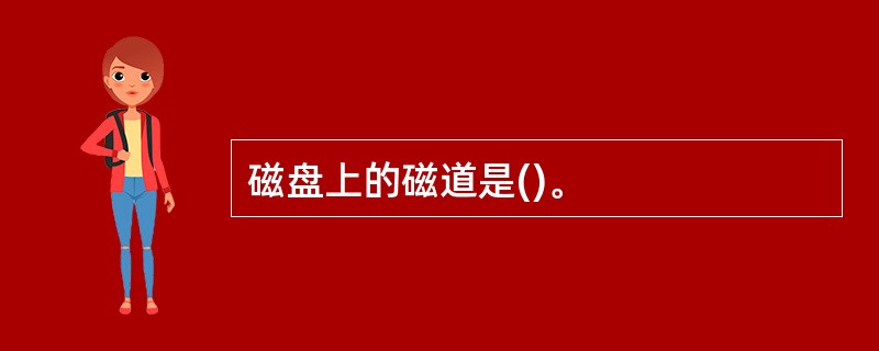 磁盘上的磁道是()。