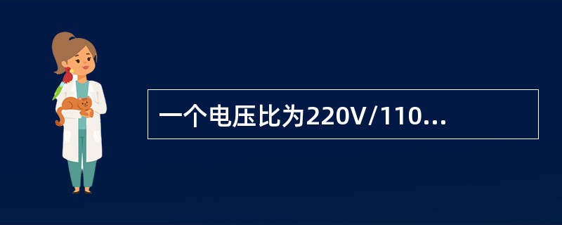 一个电压比为220V/110V的降压变压器，如果次级线圈接上55Ω的负载，则初级输入电阻应为220Ω。()