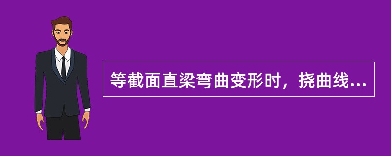 等截面直梁弯曲变形时，挠曲线的最大曲率发生在()。