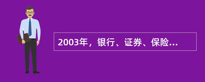 2003年，银行、证券、保险--中国金融业“分业经营，分业监管”的框架最终完成，其标志是()。