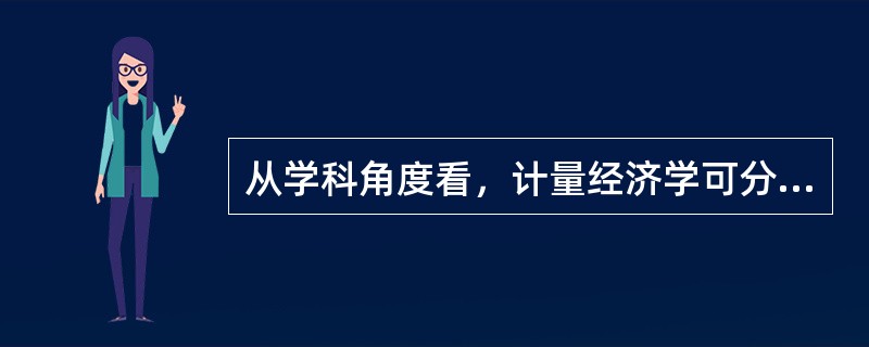 从学科角度看，计量经济学可分为()。