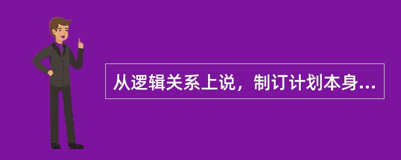 从逻辑关系上说，制订计划本身实际上构成了控制过程的()。