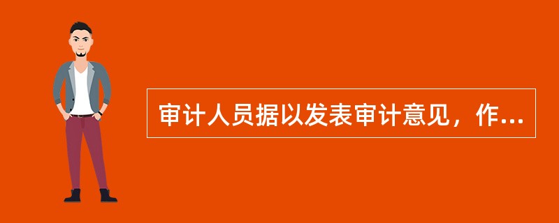 审计人员据以发表审计意见，作出审计决定的根据是()。