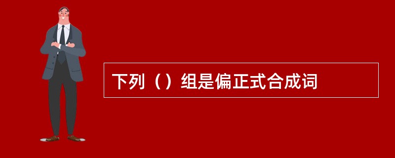 下列（）组是偏正式合成词