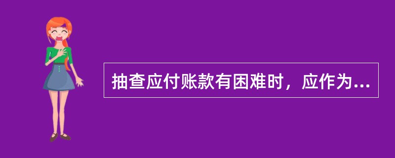 抽查应付账款有困难时，应作为审查重点的明细账包括()。