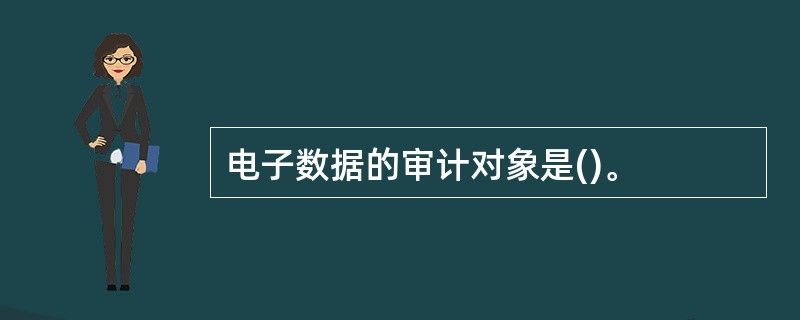 电子数据的审计对象是()。