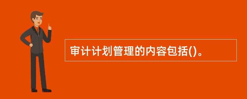审计计划管理的内容包括()。
