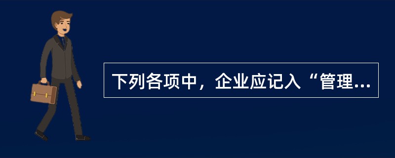 下列各项中，企业应记入“管理费用”科目核算的是()。