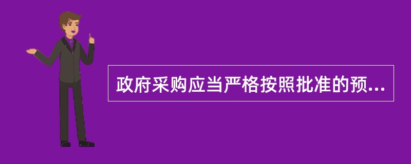 政府采购应当严格按照批准的预算执行。