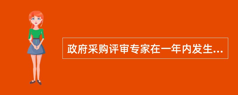 政府采购评审专家在一年内发生两次通报批评或不良记录的，(  )。