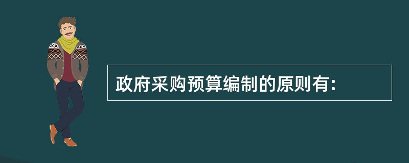 政府采购预算编制的原则有: