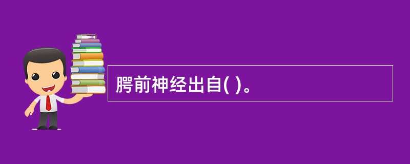 腭前神经出自( )。