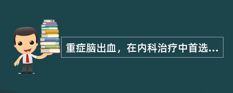 重症脑出血，在内科治疗中首选的治疗原则是