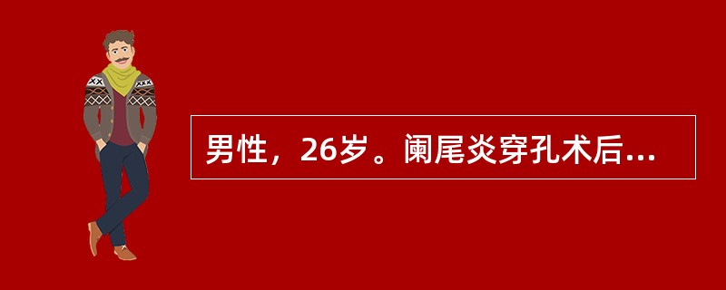 男性，26岁。阑尾炎穿孔术后持续发热半个月。右上腹及右肋缘下疼痛，并向右肩部放射，X线胸片提示右侧胸腔积液。诊断考虑为()