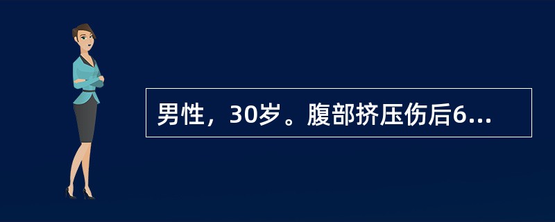 男性，30岁。腹部挤压伤后6小时。查体：体温38.2℃，脉率88次/分，血压110/80mmHg。腹部有压痛，无反跳痛，肠鸣音可闻及。以下处理措施中不恰当的是()
