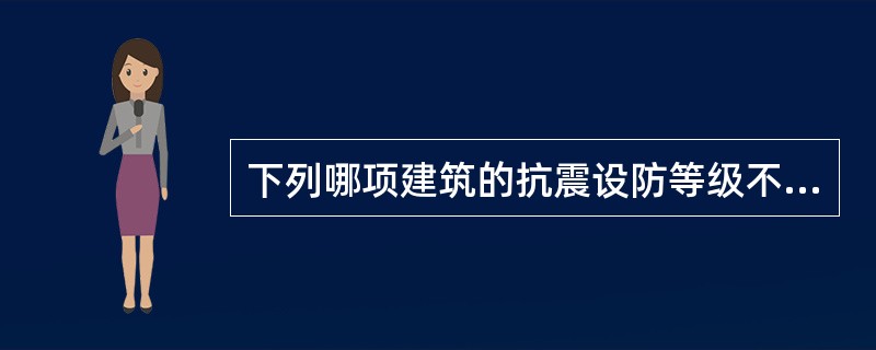 下列哪项建筑的抗震设防等级不属于乙类？（）