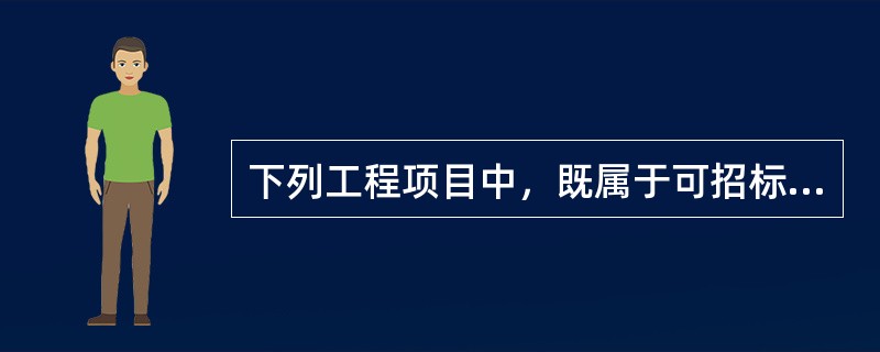 下列工程项目中，既属于可招标也可不进行招标施工项目的是（）。