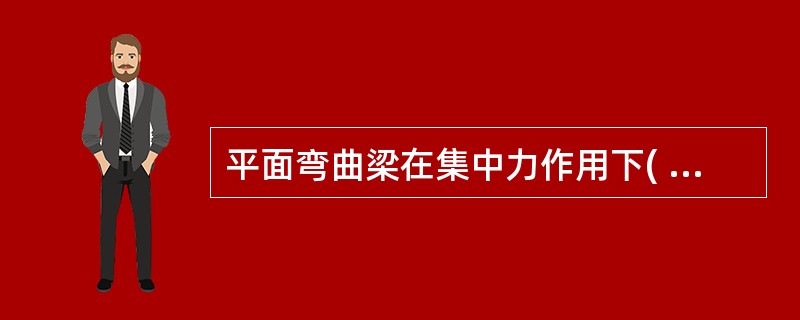平面弯曲梁在集中力作用下( )发生突变。