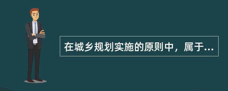 在城乡规划实施的原则中，属于地方各级人民政府组织实施城乡规划时遵循的原则内容的是( )。
