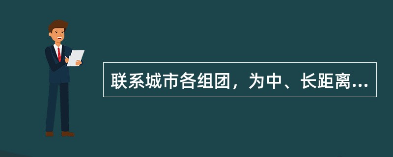 联系城市各组团，为中、长距离快速机动车交通服务并属于全市性的机动交通主干线的是（）。