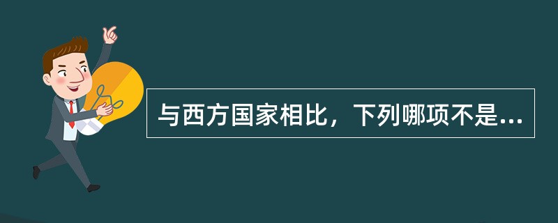 与西方国家相比，下列哪项不是当前中国老龄化社会的特点？（）