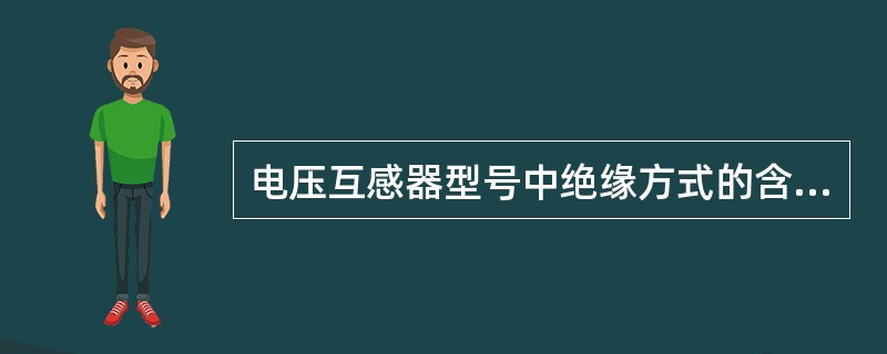 电压互感器型号中绝缘方式的含义是( )。