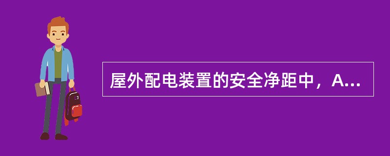 屋外配电装置的安全净距中，Az值的适应范围为( )。