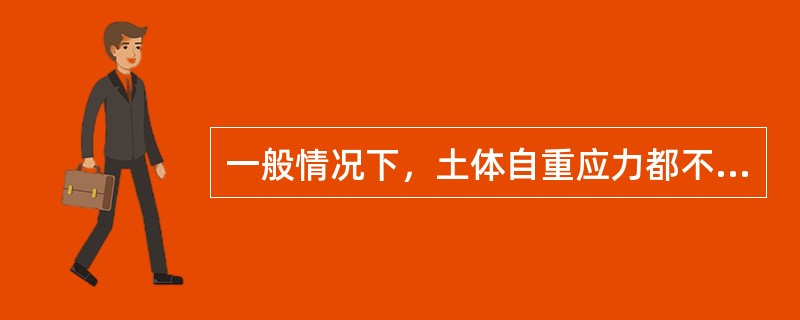 一般情况下，土体自重应力都不会引起地基沉降。（）