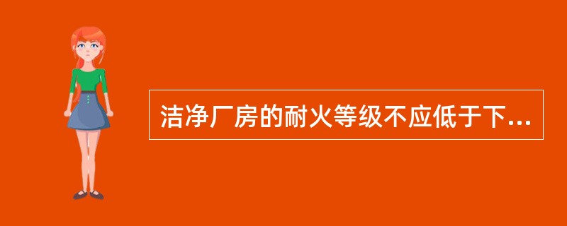 洁净厂房的耐火等级不应低于下列何项？（）
